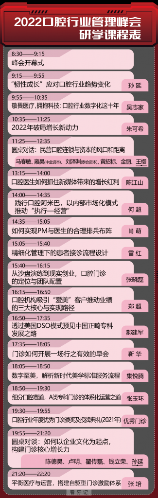 022口腔行业管理峰会"