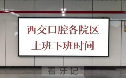 **口腔各院区地址及上班下班时间