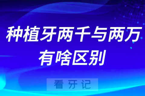 种植牙两千两万的有啥区别