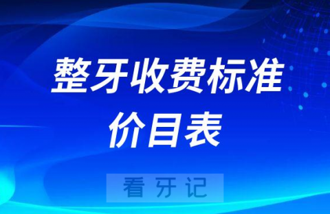 公立私立整牙定价收费标准价目表差别太大了