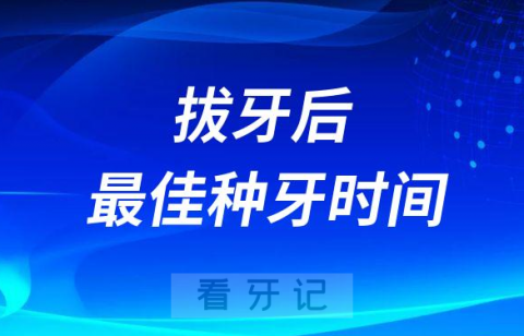 拔牙后最佳种牙时间是多久