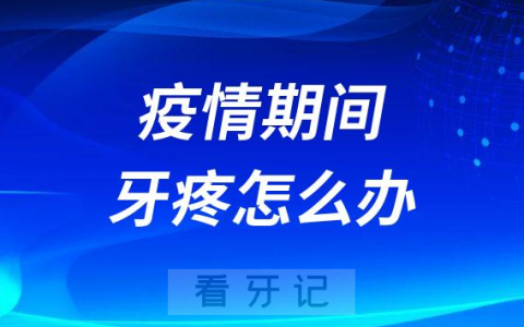 疫情期间牙疼怎么办
