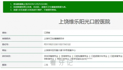 上饶维乐阳光口腔医院是公立还是二级私立口腔