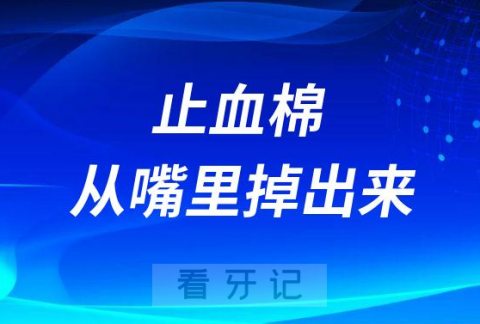 太吓人了拔完智齿牙窝里的止血棉掉出来了怎么办