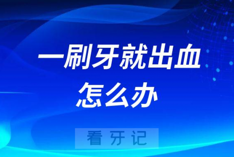 太可怕了一刷牙就“出血”怎么办