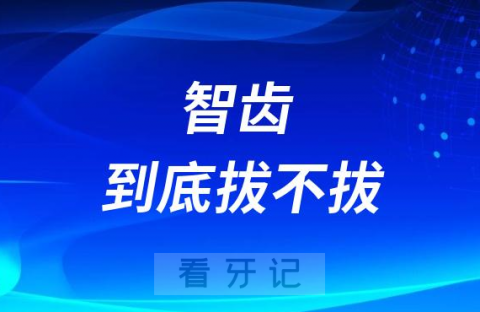 太纠结了智齿到底拔不拔