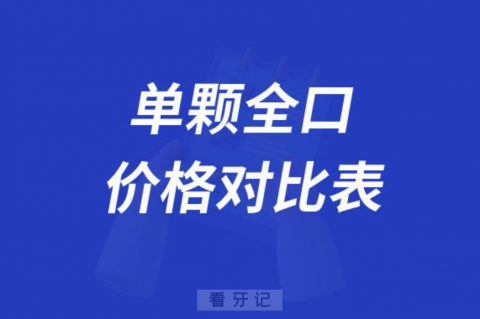 盘点十个常见的种植牙品牌单颗全口价格对比表