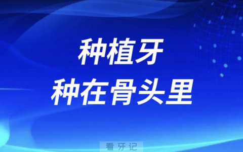 良心牙医告诉你种植牙种在肉里还是骨头里