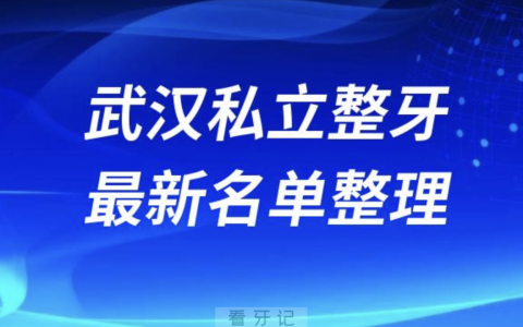 武汉整牙技术好的私立医院排名前十名单2024版
