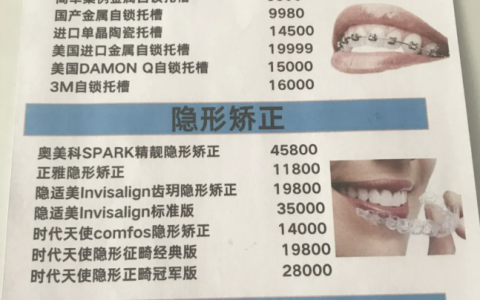 2025年正畸价格表发布！不同牙套品牌到底怎么选？多少钱？（附隐形牙套/陶瓷牙套/金属牙套价格）